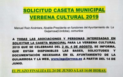 Solicitud Caseta Municipal Verbena Cultural 2019