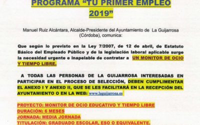 Programa «Tu primer empleo 2019»