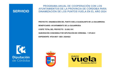 PROGRAMA ANUAL DE COOPERACIÓN CON LOS AYUNTAMIENTOS DE LA PROVINCIA DE CÓRDOBA PARA LA DINAMIZACIÓN DE LOS PUNTOS VUELA EN EL AÑO 2024.